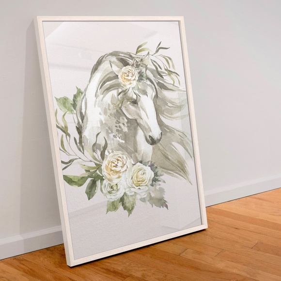 Horse Watercolor Illustration Wall Art Print Poster Unframed - Picture 5 of 17